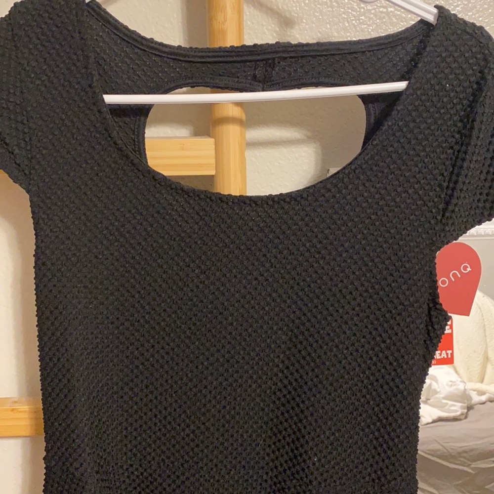 Black flare dress